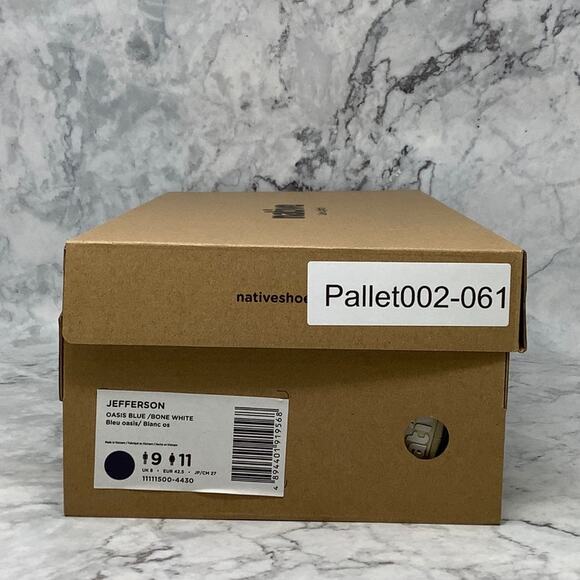 Native Shoes Mens 9 Oasis Blue Jefferson Slip On Sneaker Perforated P2-61 - Picture 9 of 9